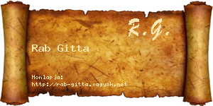 Rab Gitta névjegykártya